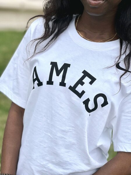 Nike® Ames 5-Bar White T-Shirt